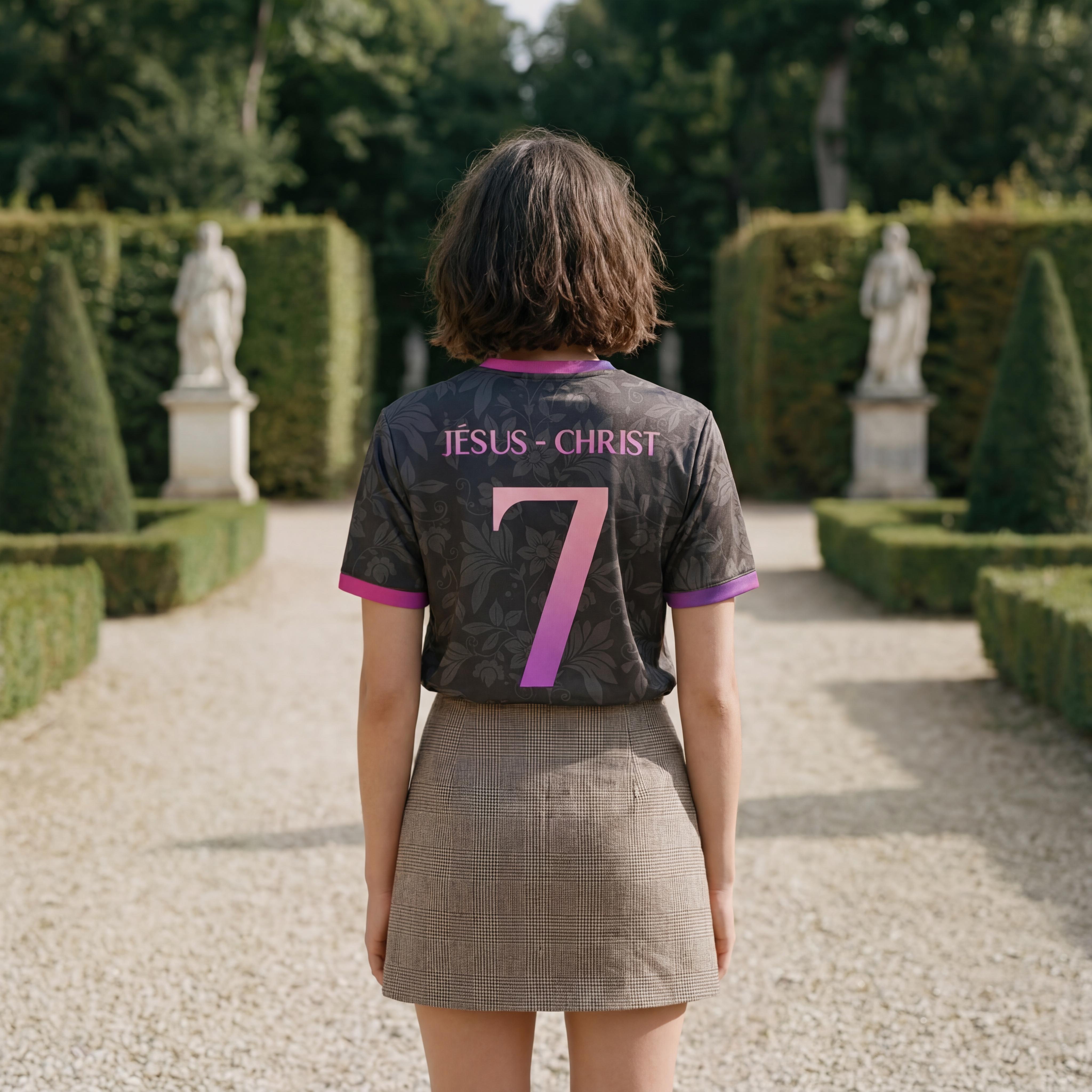 Maillot Chrétien - Noir Édition (manche coloré) Divine Jersey™