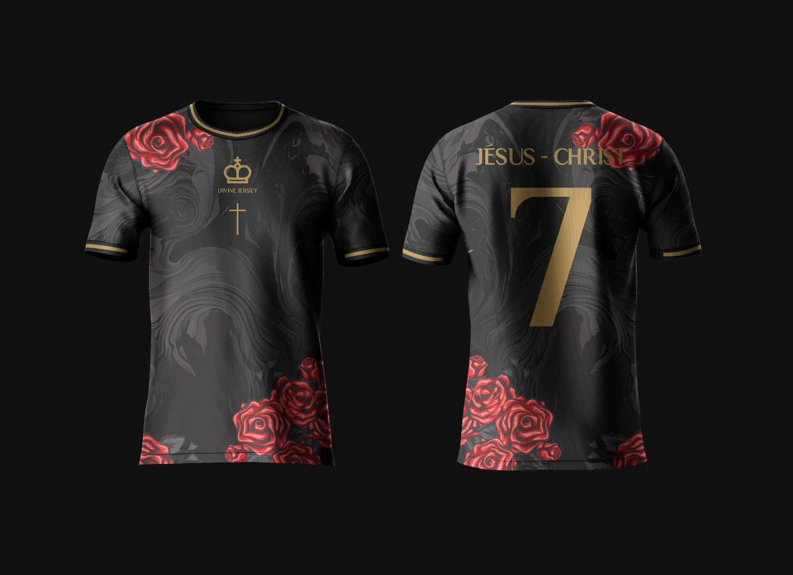 Maillot Chrétien Noir & Rose - Divine Jersey™