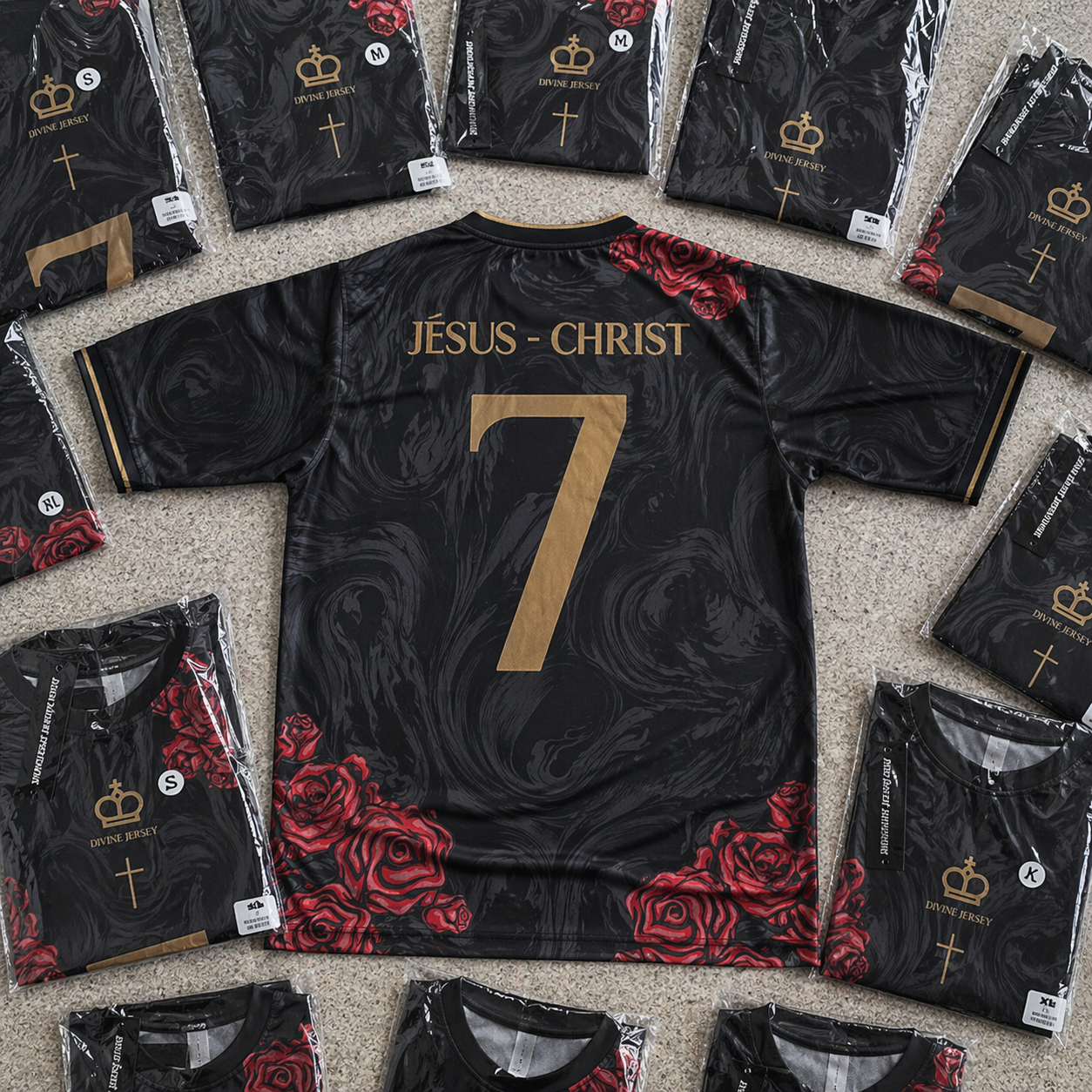 Maillot Chrétien Noir & Rose - Divine Jersey™