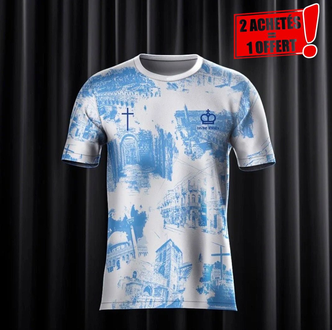 Maillot Chrétien Bleu - Divine Jersey™ - Divine Jersey ™